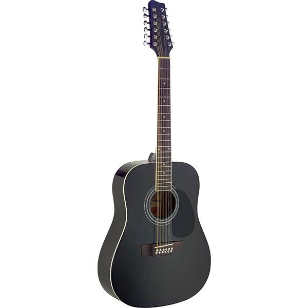 گیتار آکوستیک 12 سیم استگ مدل SA40D/12 BK